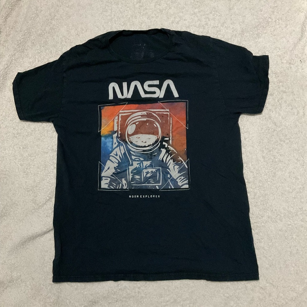 Black Graphic tee. NASA graphic tee